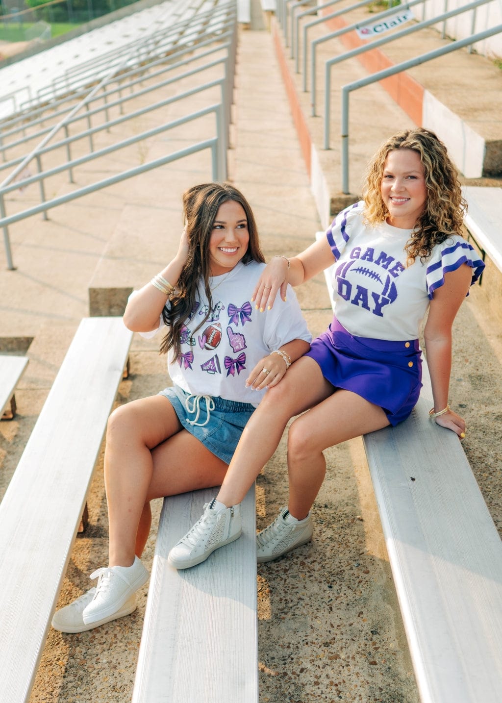 White Coquette Football Relaxed Short Tee - Image 4