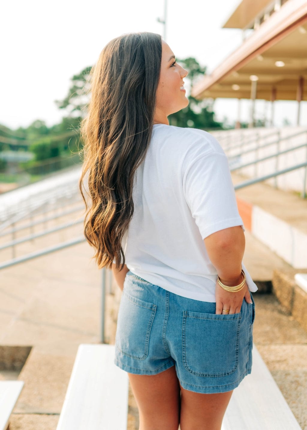 White Coquette Football Relaxed Short Tee - Image 2