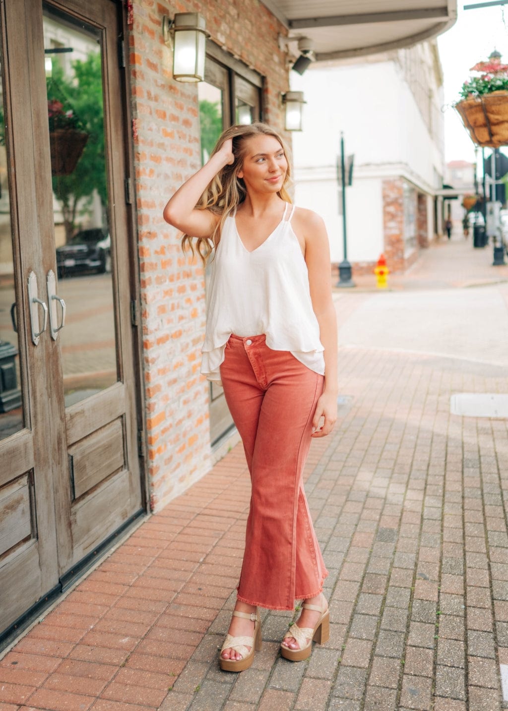Cream Textured Double Layer Cami - Image 6