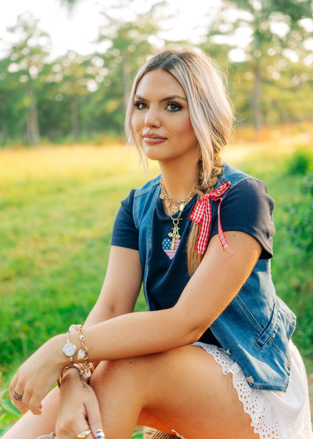 Navy USA Heart Tee - Image 5