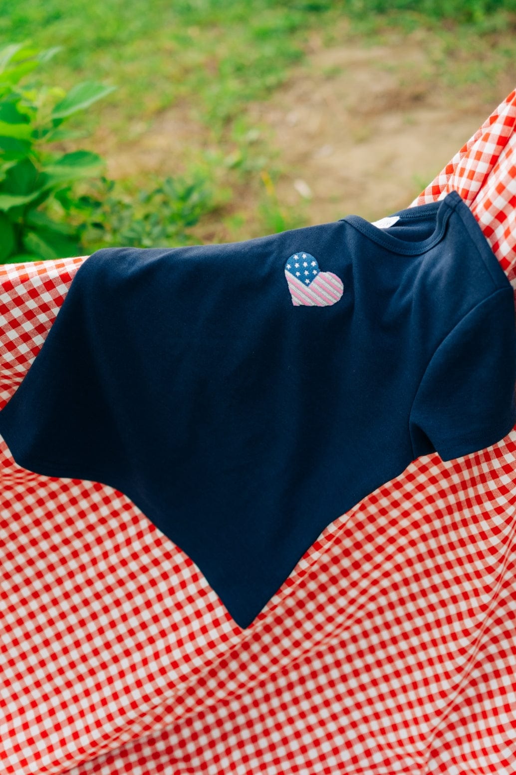 Navy USA Heart Tee - Image 7