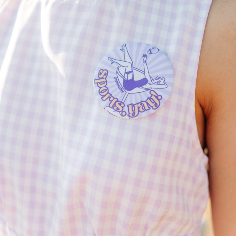 Purple Sports. Yay Gameday Button