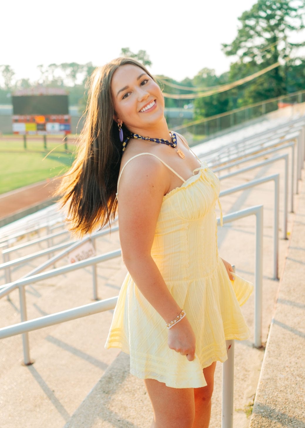 Yellow Corset Drop Waist Mini Dress - Image 4