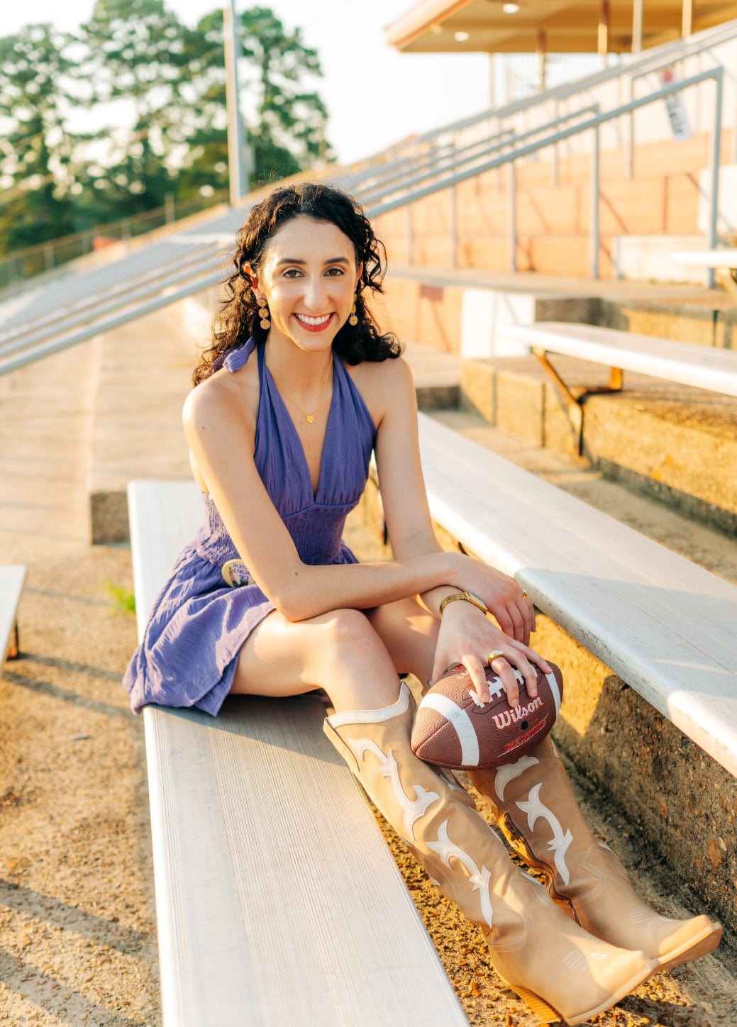 Purple Halter Neck Smocked Romper - Image 4