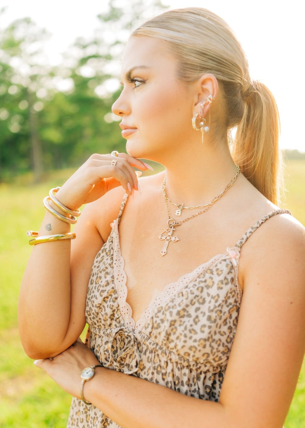 Leopard Lace Trim Mini Dress - Image 6