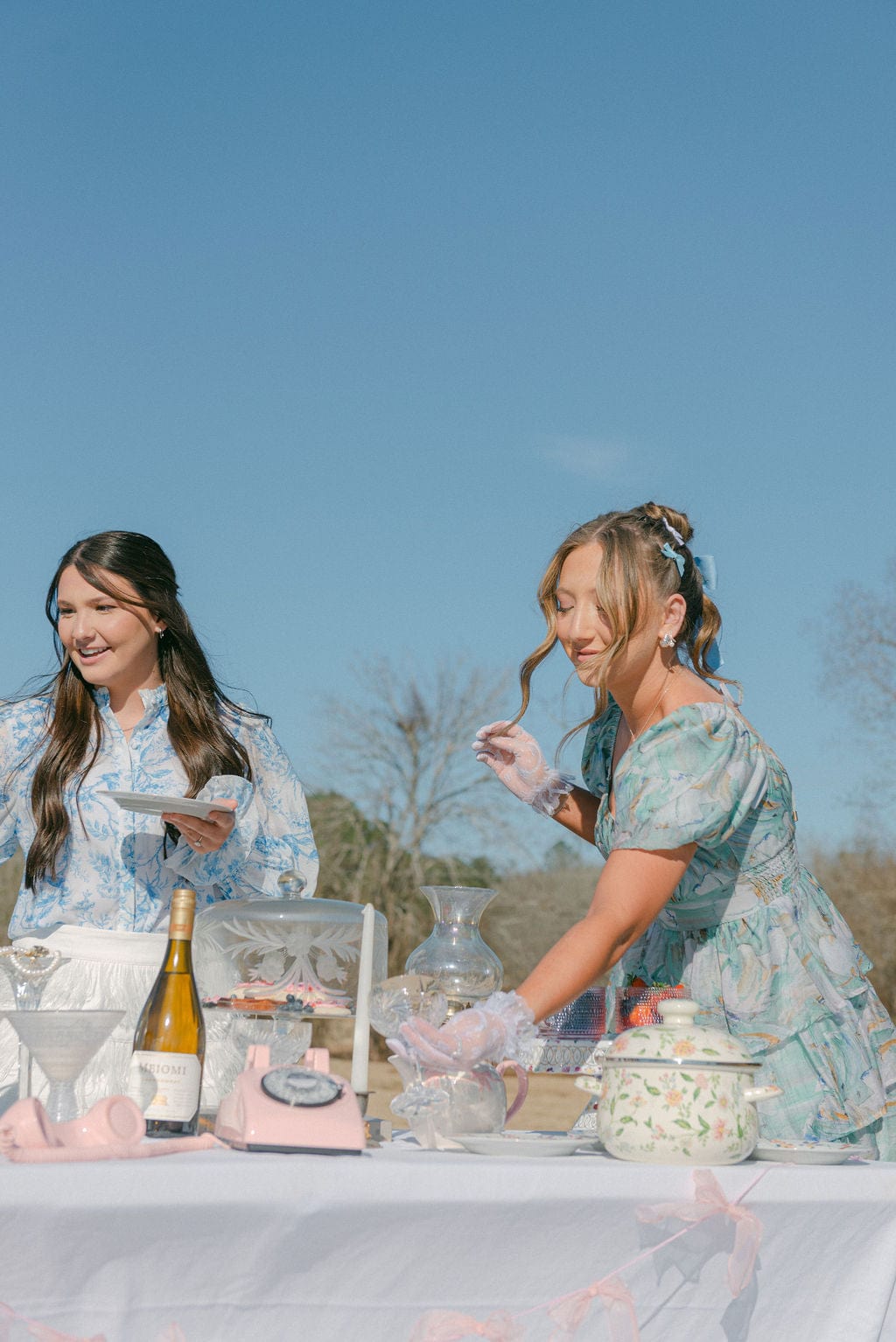 Green Printed Puff Sleeve Mini Dress - Image 6