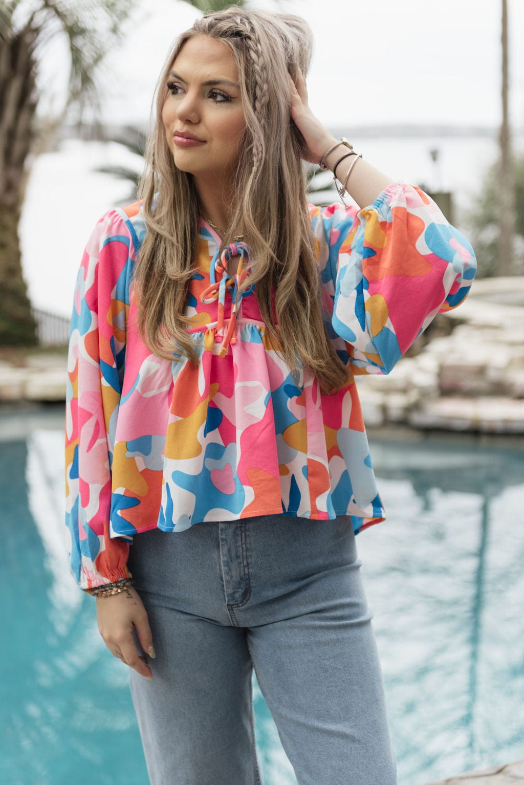 Pink Vivey Hello There Top