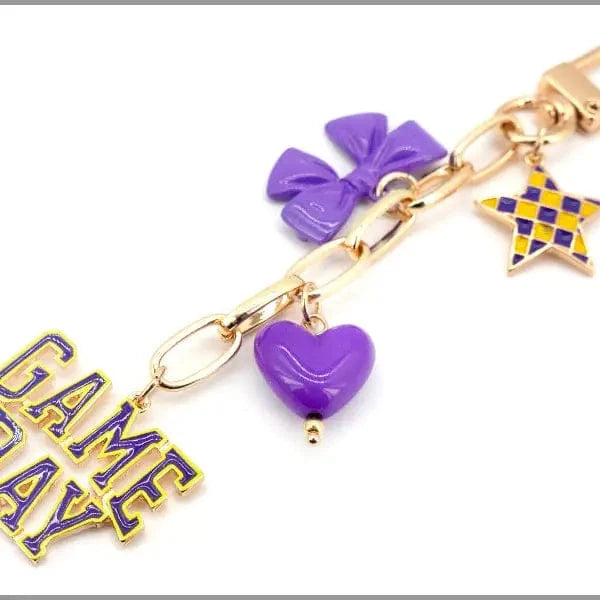 Purple & Gold Gameday Keychain - Image 2