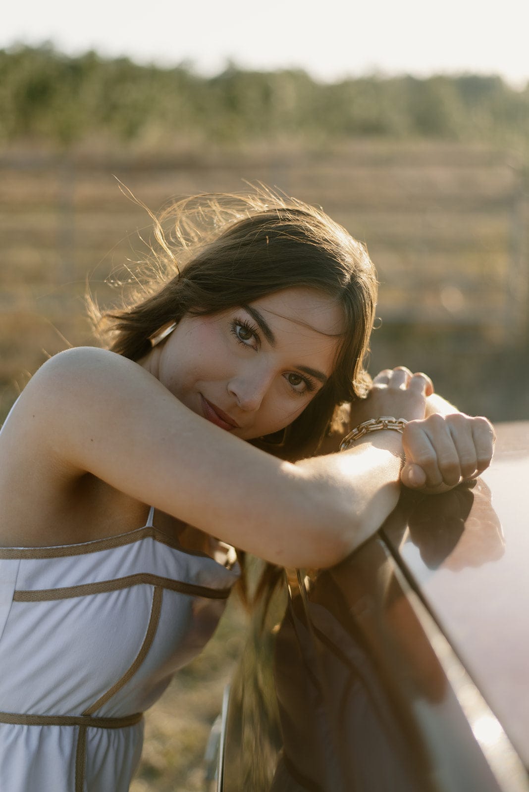 White Contrast Tiered Maxi Dress - Image 5